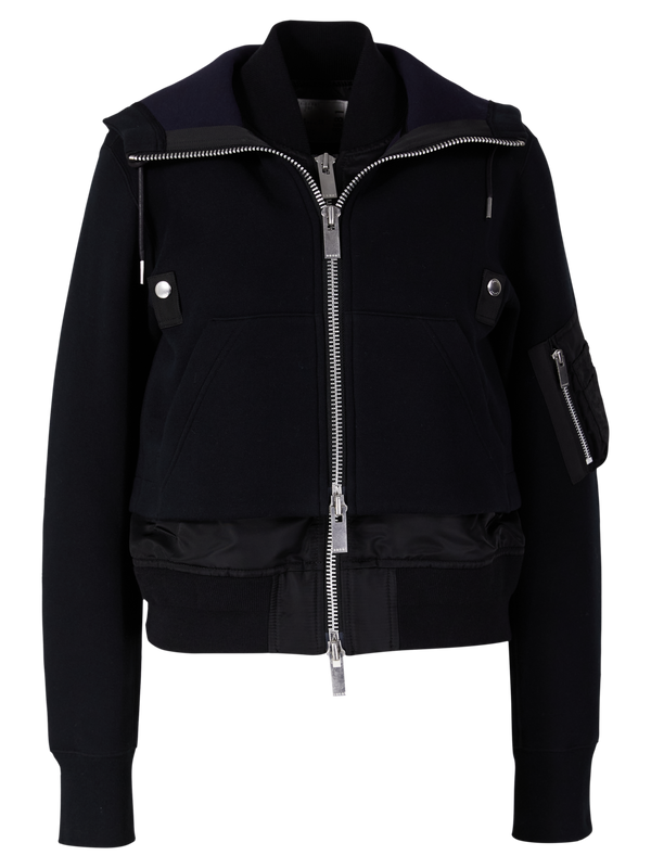 Kapuzenjacke 'Sponge' mit Bomberjacke Schwarz