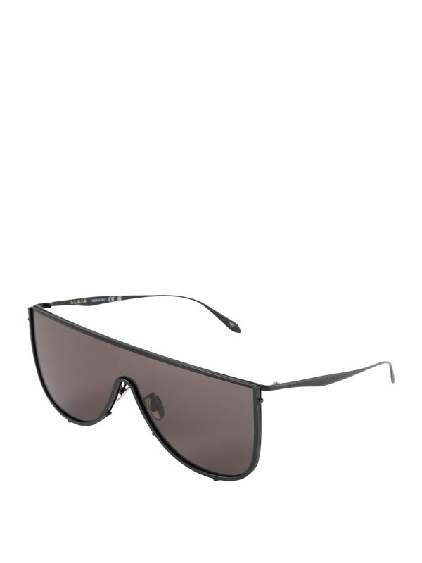 Sonnenbrille in Maskenform aus Metall Schwarz