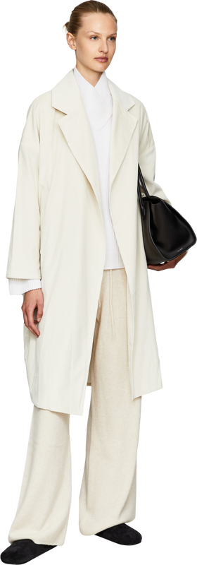 Oversized corduroy coat cream