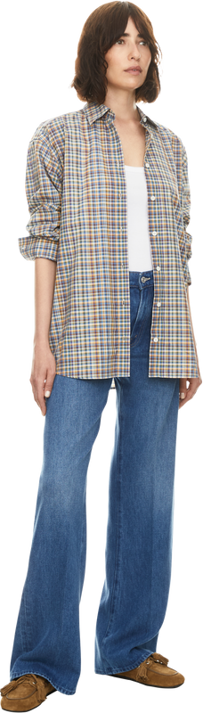 Wide-leg jeans 'The Mid Rise Lasso Sneak' Mid-blue
