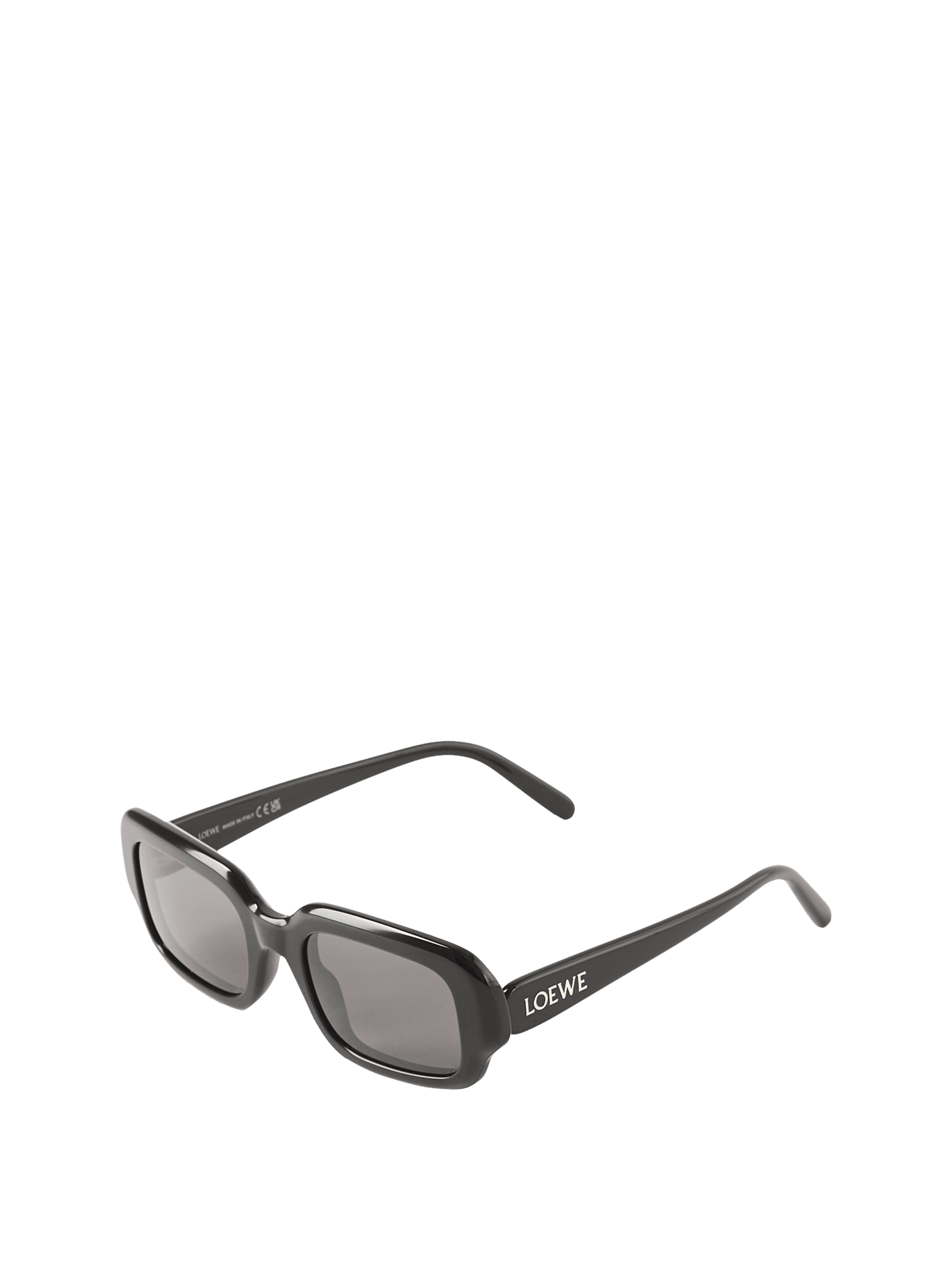 'Rectangular Slim' Sunglasses – Black