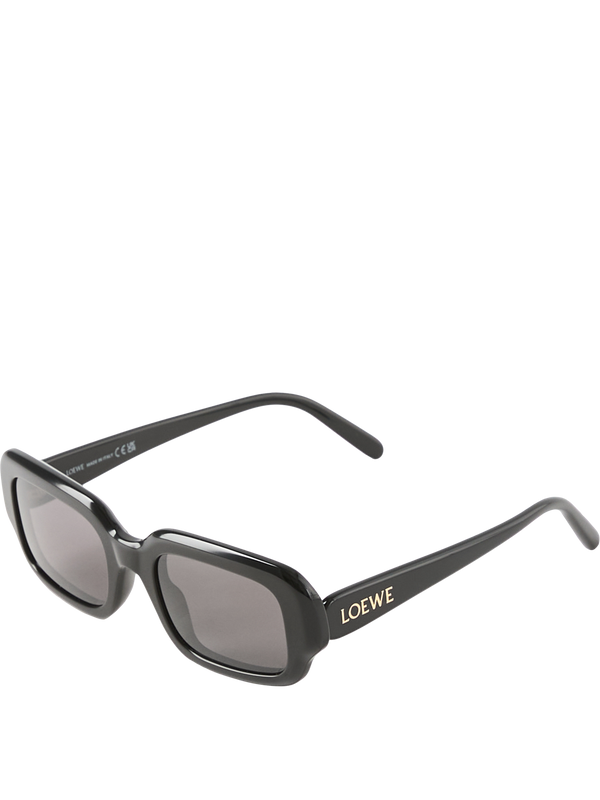 'Rectangular Slim' Sunglasses – Black