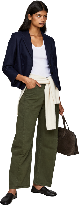 'Bamis' wool blazer in navy blue