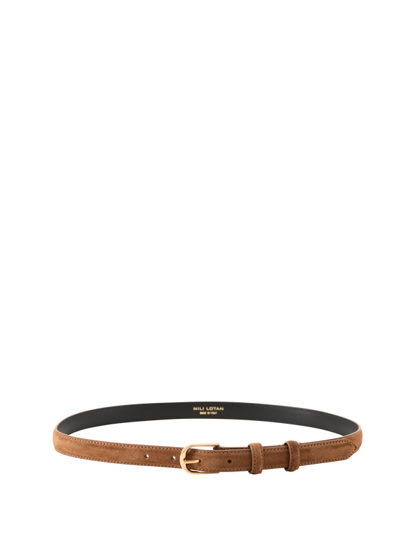 Gürtel 'Jane' aus Veloursleder Beige