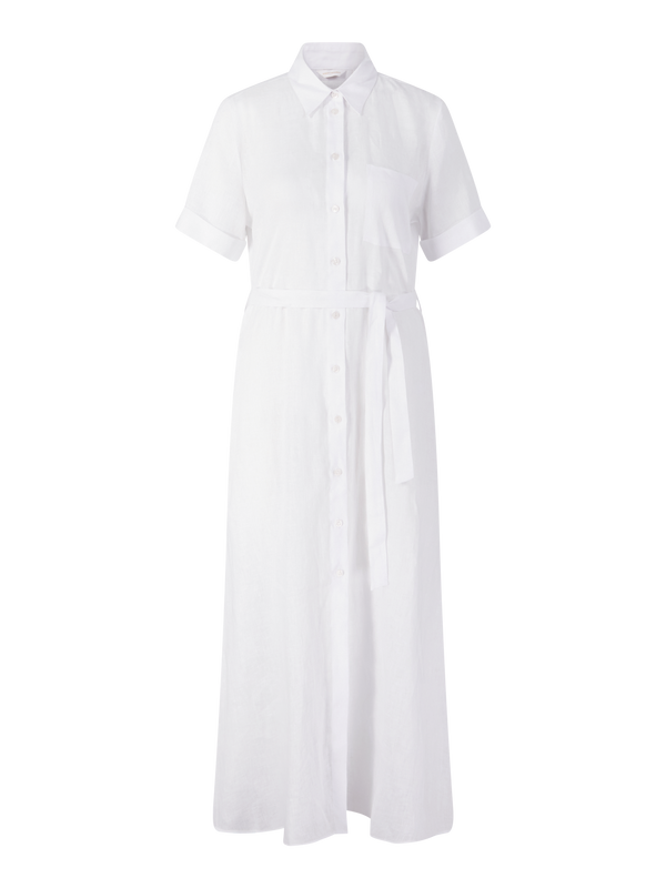 Blusenkleid aus Leinen 'Jesy' Weiß