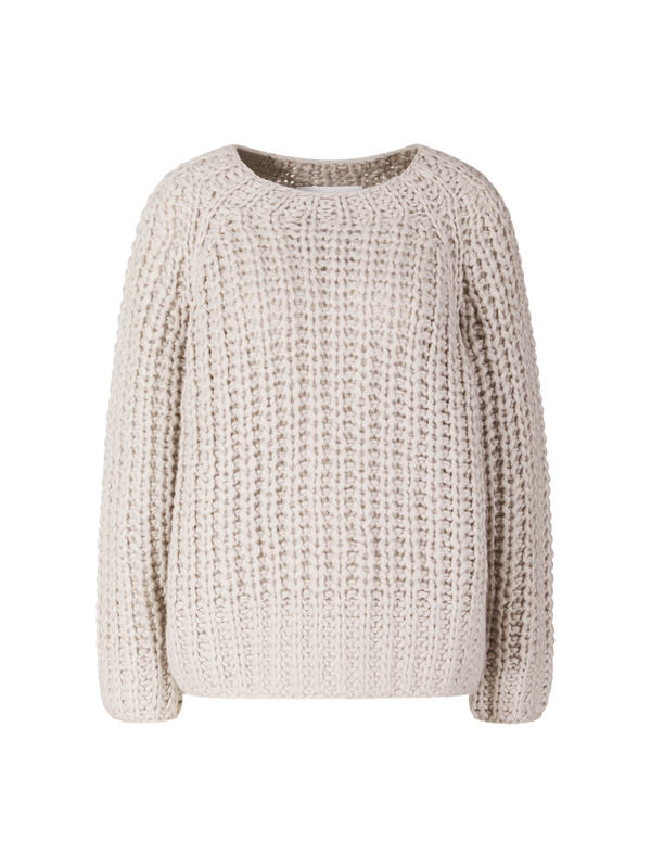 Handgestrickter Cashmere-Seidenpullover 'Valencia' Kitt