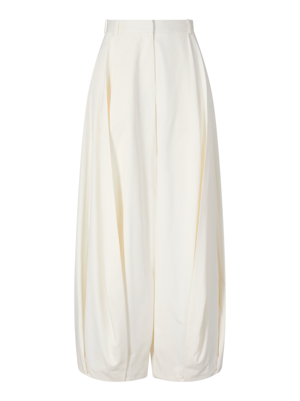 Wide-leg trousers 'Faustine' with pleats cream