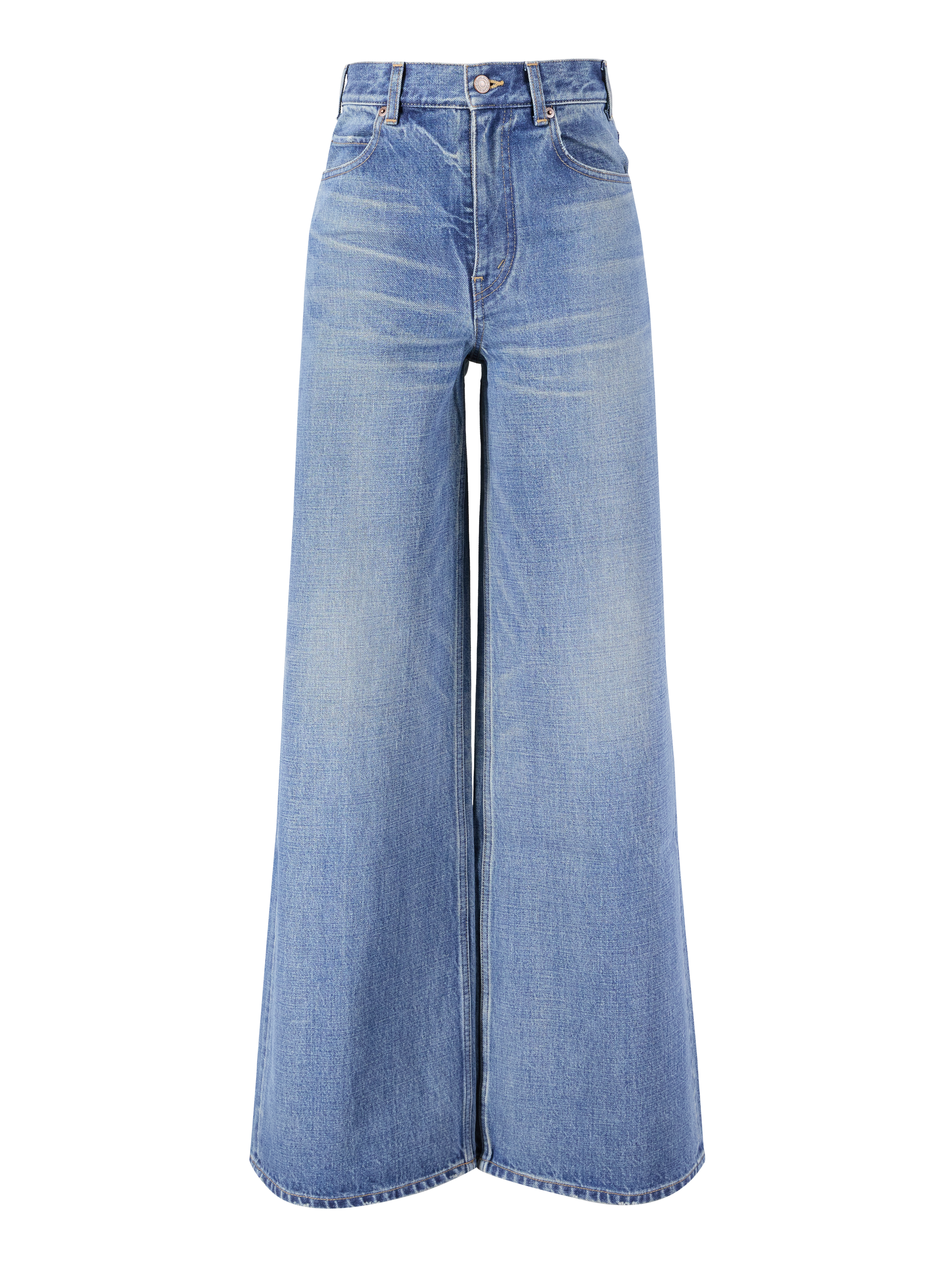 Ausgestellte Surf-Jeans Mittelblau