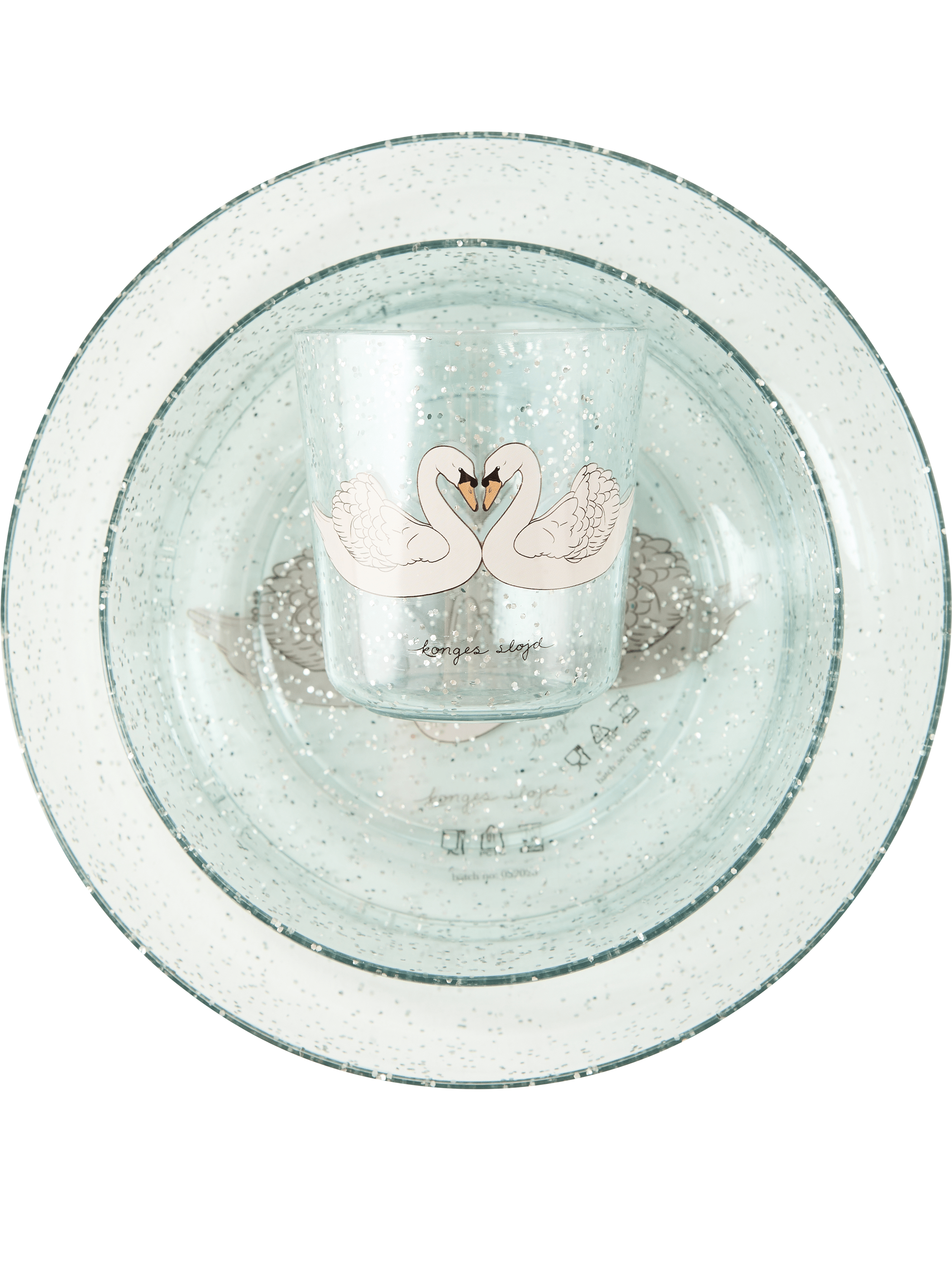konges slojd 'Sparkly' Light Blue Tableware Set, Product view – UNGER.DE