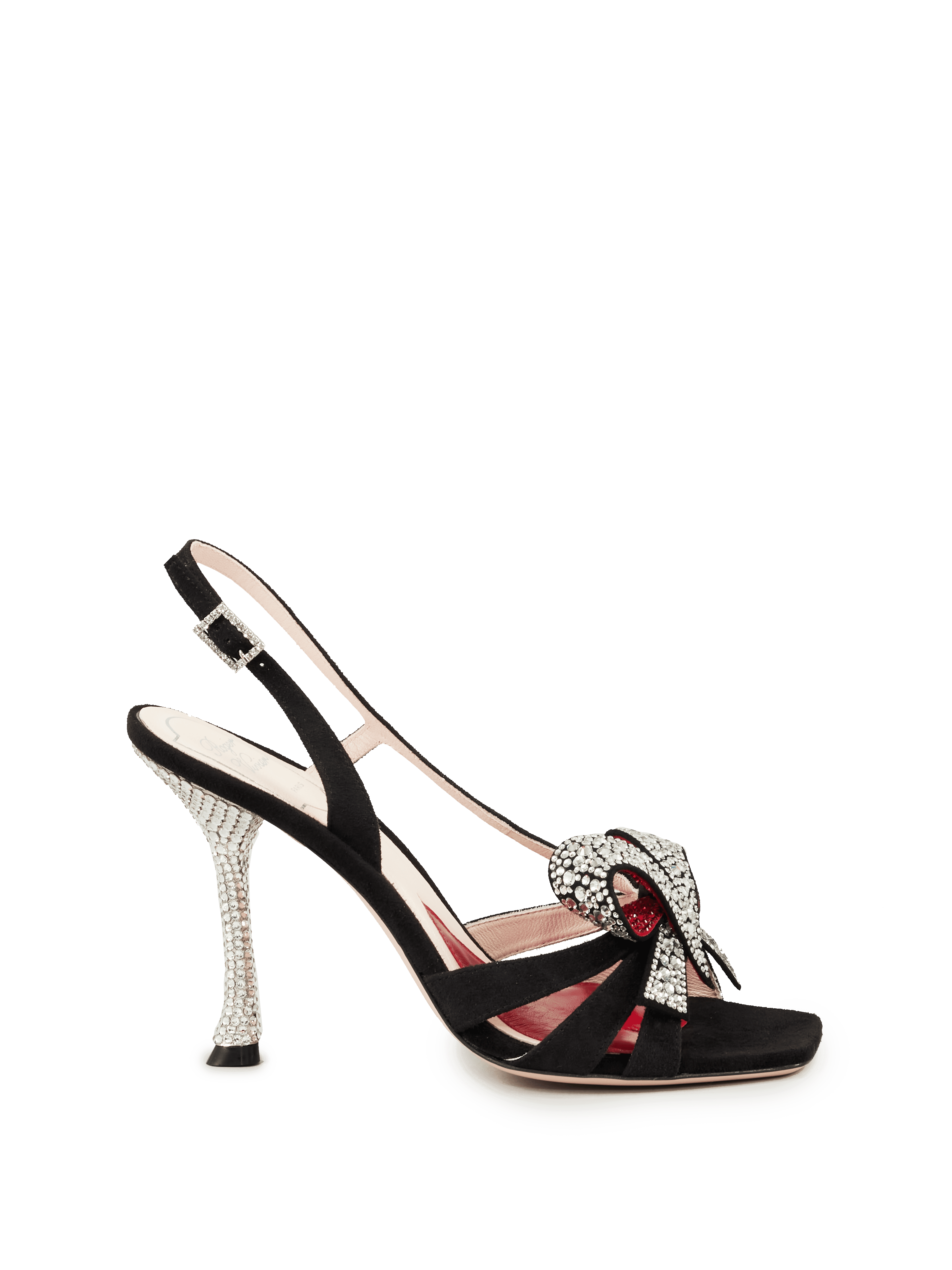 Sandalen 'Strass Bow-Hell' Schwarz