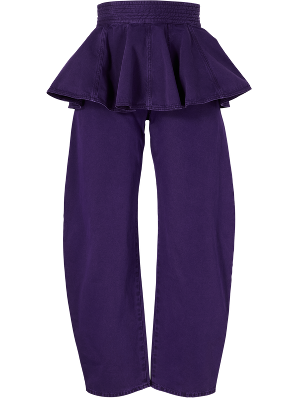 Peplum-Gürtelrock Violett