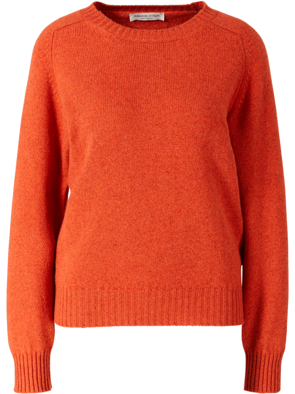 'Blyth' woollen jumper with dropped shoulders orange