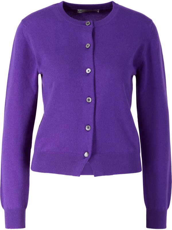 'Iris' cashmere cardigan, violet