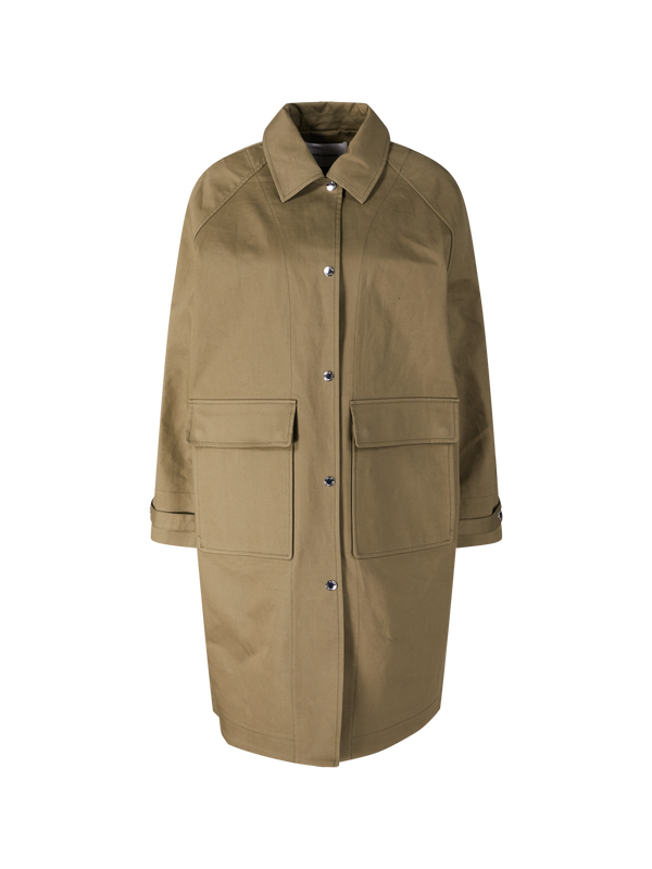 Parka aus Baumwolle Khaki