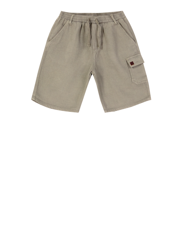 Cotton linen shorts khaki