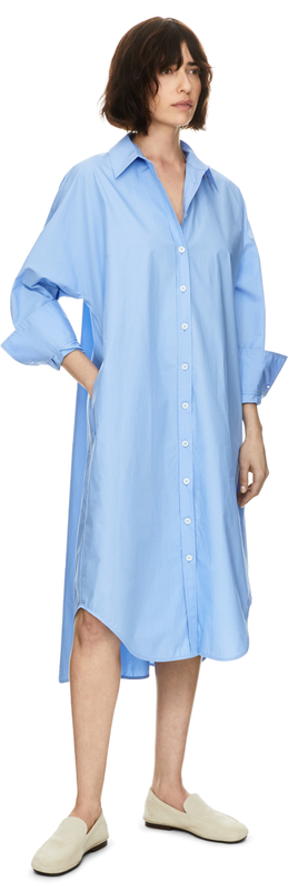 Midikleid 'The Poplin' Hellblau