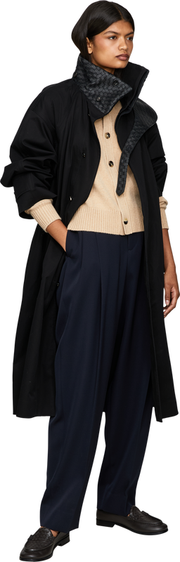 Trenchcoat aus Baumwolle Schwarz