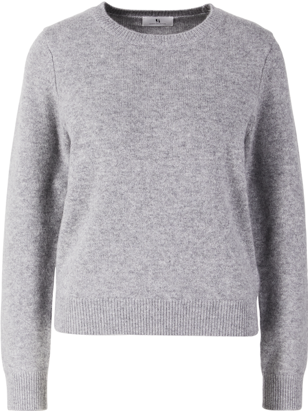 Cashmere-Pullover mit Rundhalsausschnitt Silver Melange