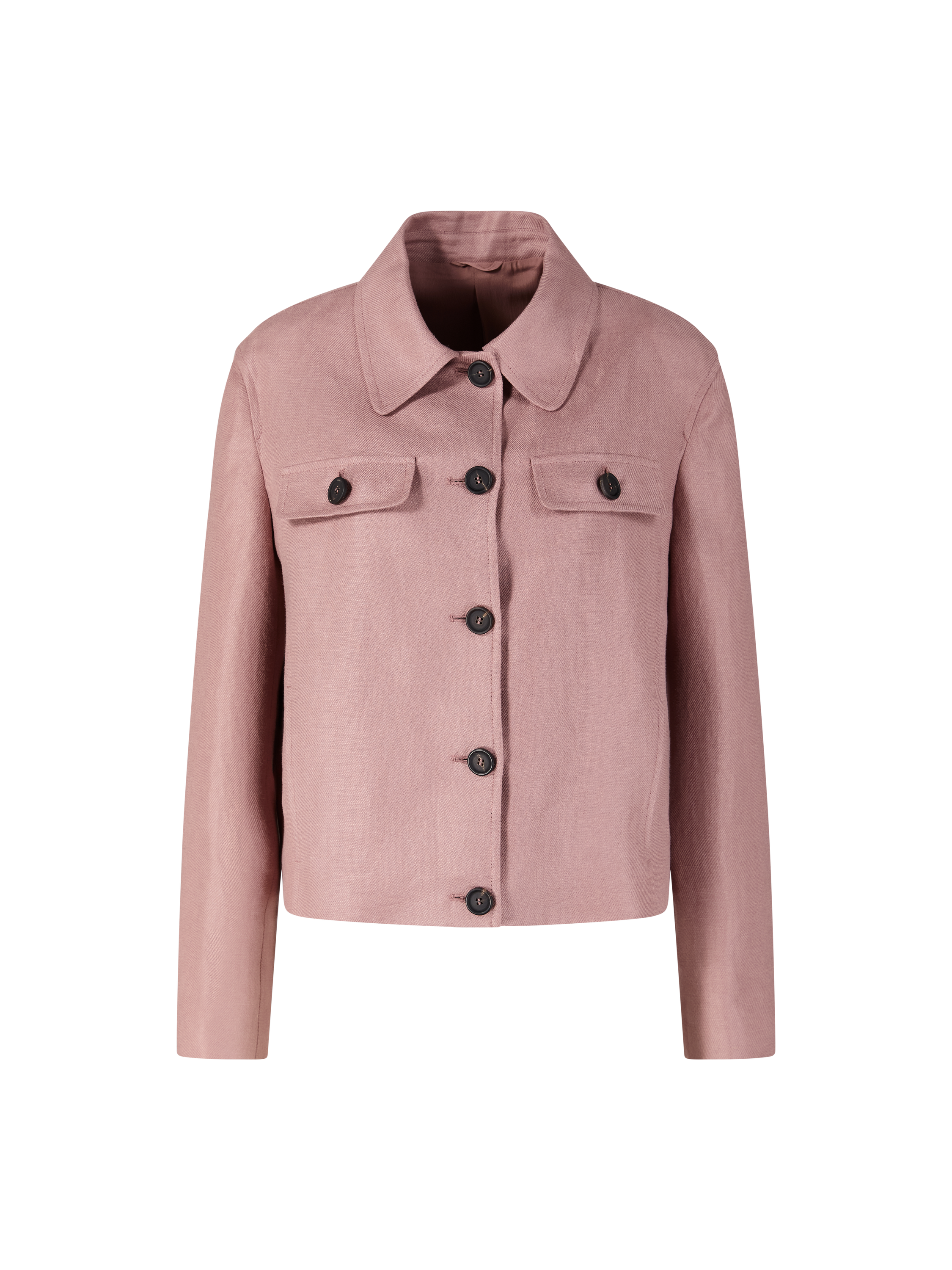 Leinenjacke mit Monili-Perlen Rosé