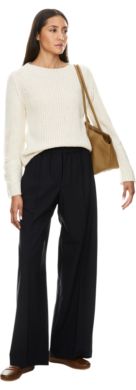 Cashmere and silk jumper 'Jylliana Embroidery' Ecru
