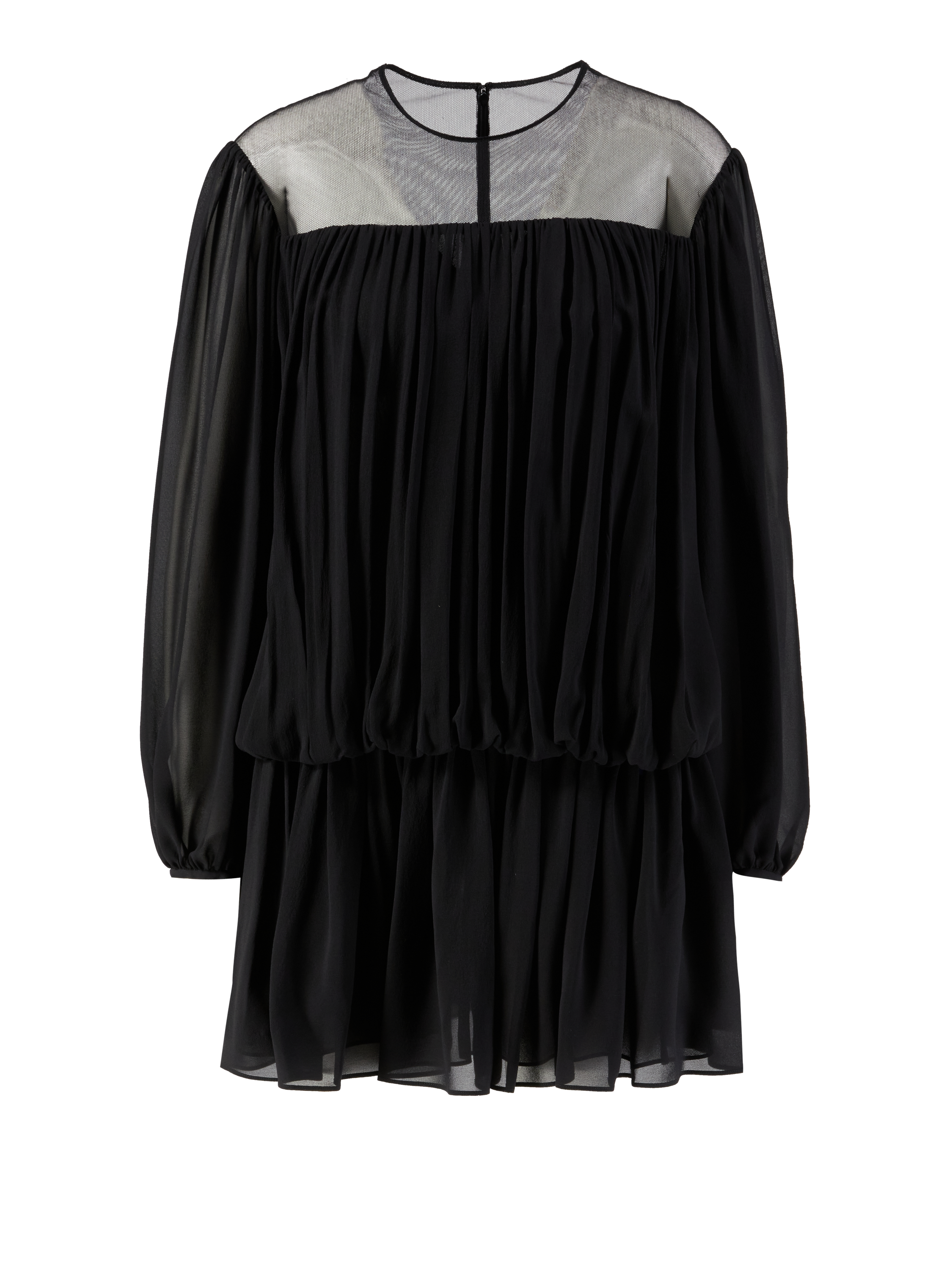 Minikleid aus Seide Schwarz