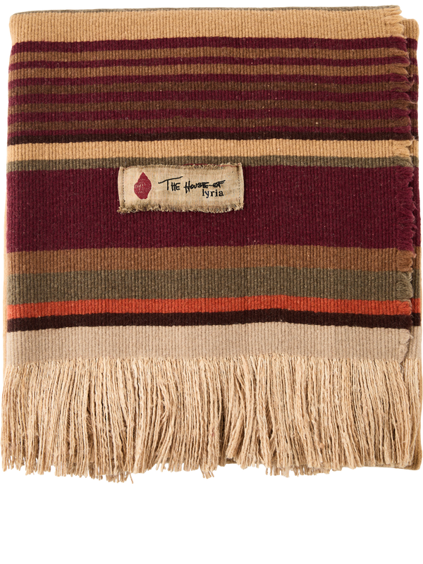 'Grottesco' silk and wool plaid wrap, multicoloured