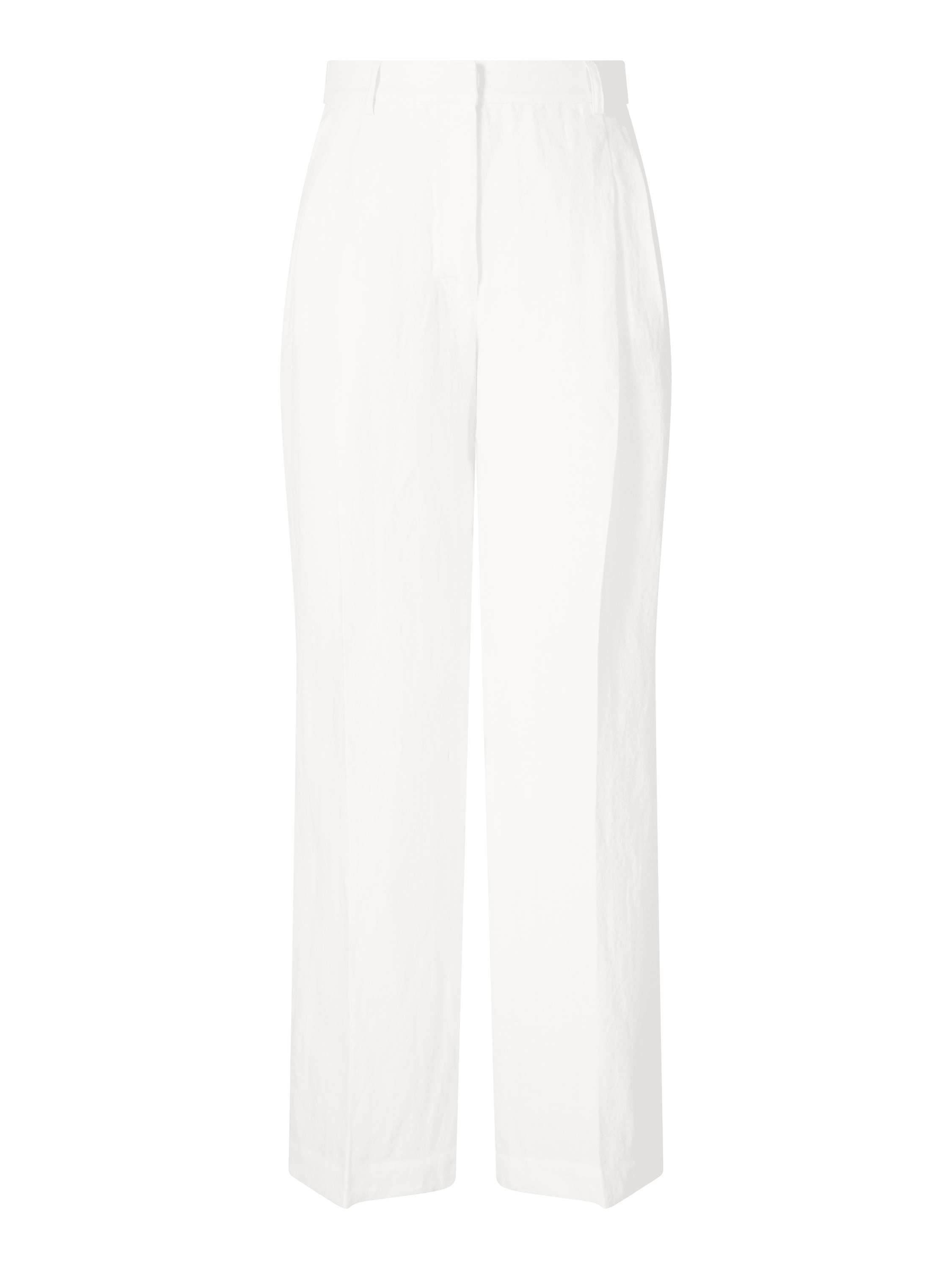 Bundfaltenhose 'Santorini Ps' aus Leinen Bianco