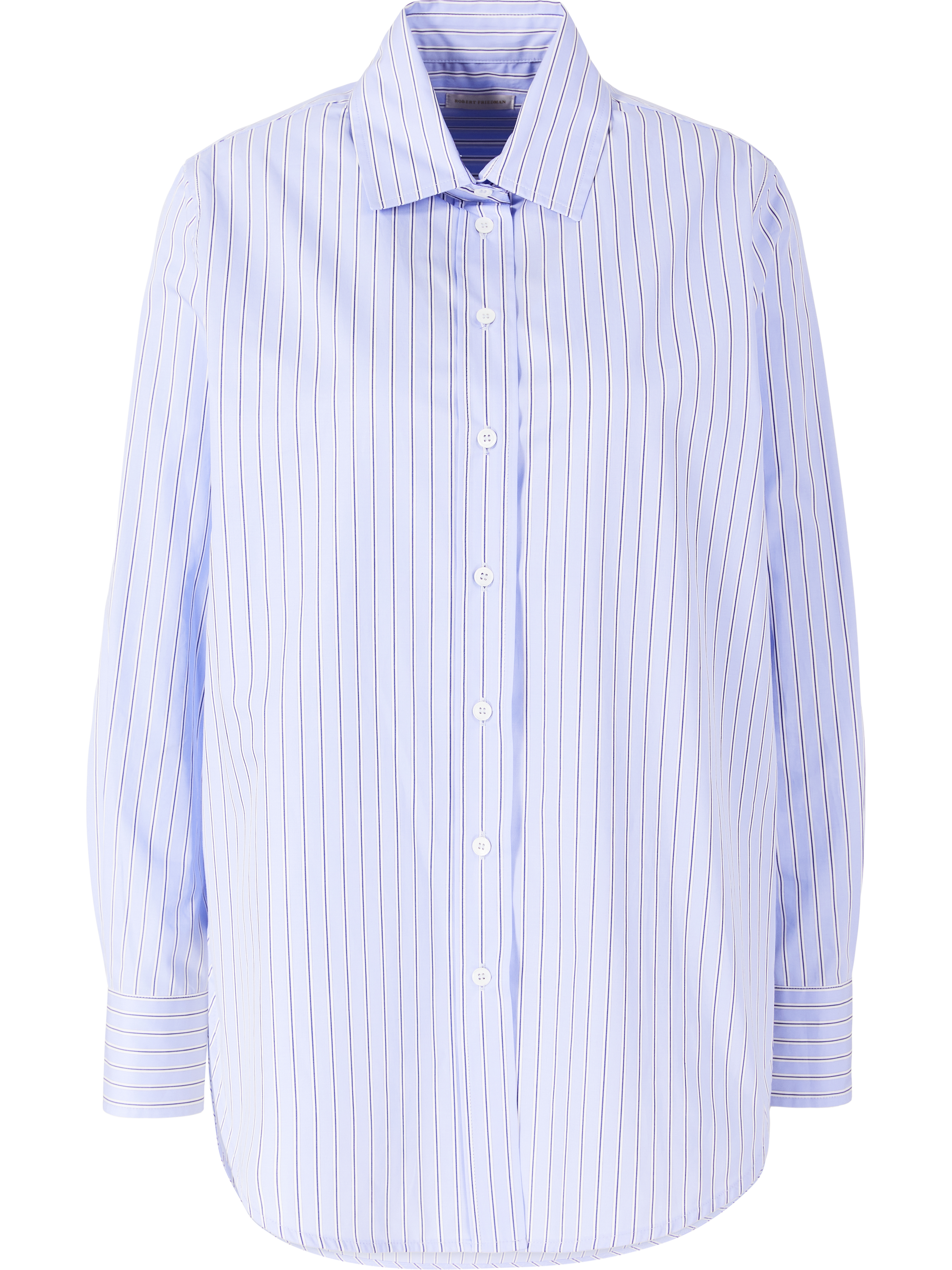 Robert Friedman Hemdbluse 'Mel' mit Streifenmuster Hellblau, Produktansicht – UNGER.DE