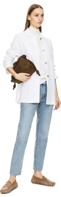 Hemd aus Bouclé Crème