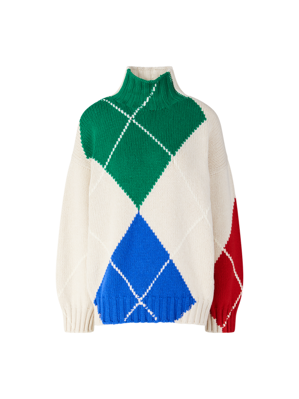 Wollpullover 'Jwa X Pringle' mit Argyle-Muster Multi