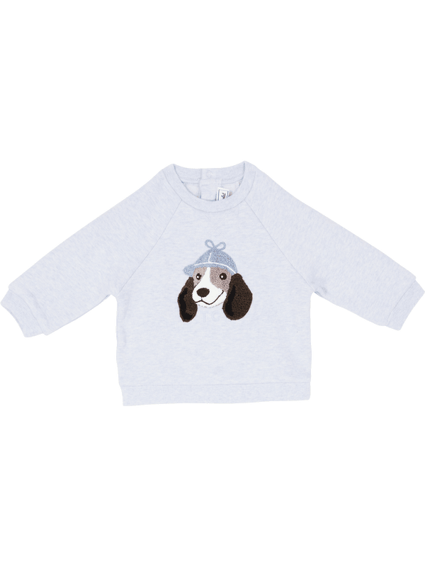 Sweatshirt mit Print Hellblau