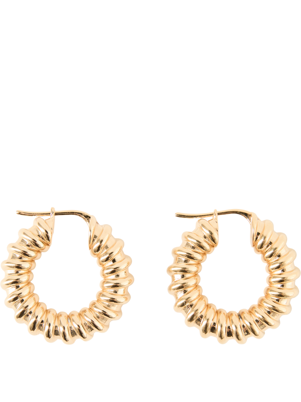 Hoop earrings 'Torsade' gold