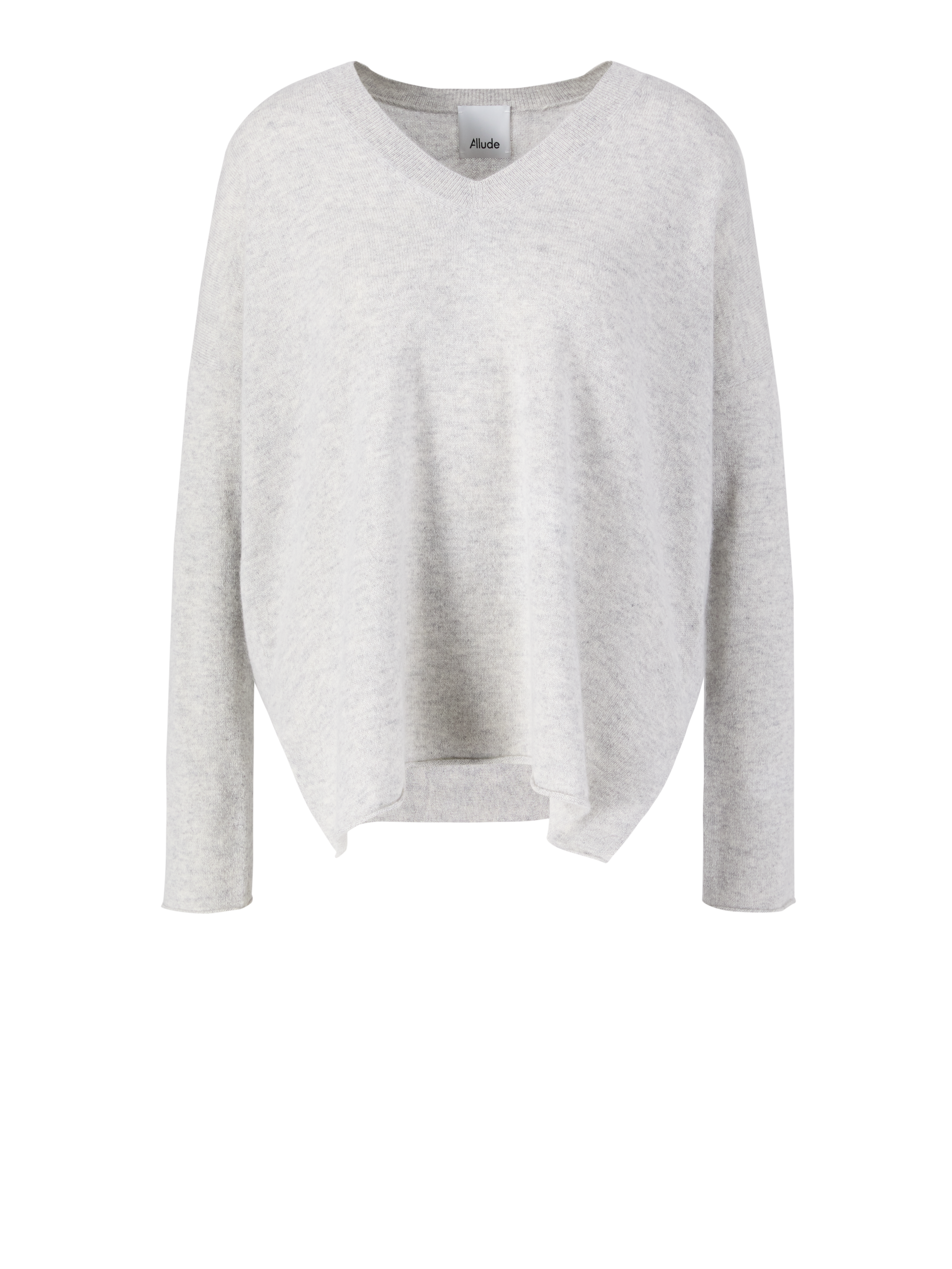 Cashmere-Pullover mit V-Ausschnitt Grau