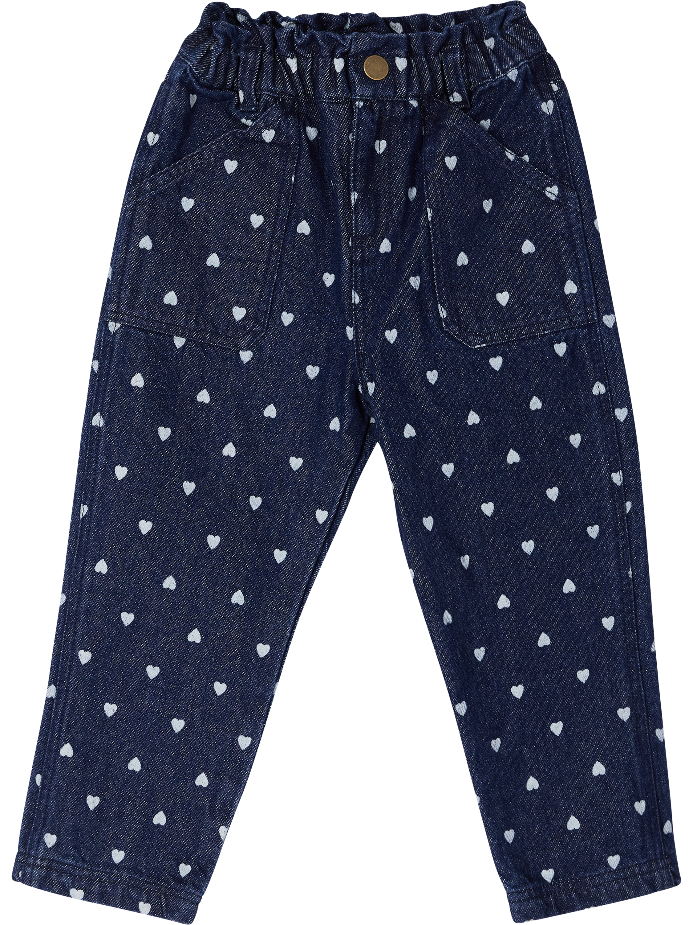 Bonton Jeans 'Lino' mit Herzmuster Dunkelblau, Produktansicht – UNGER.DE