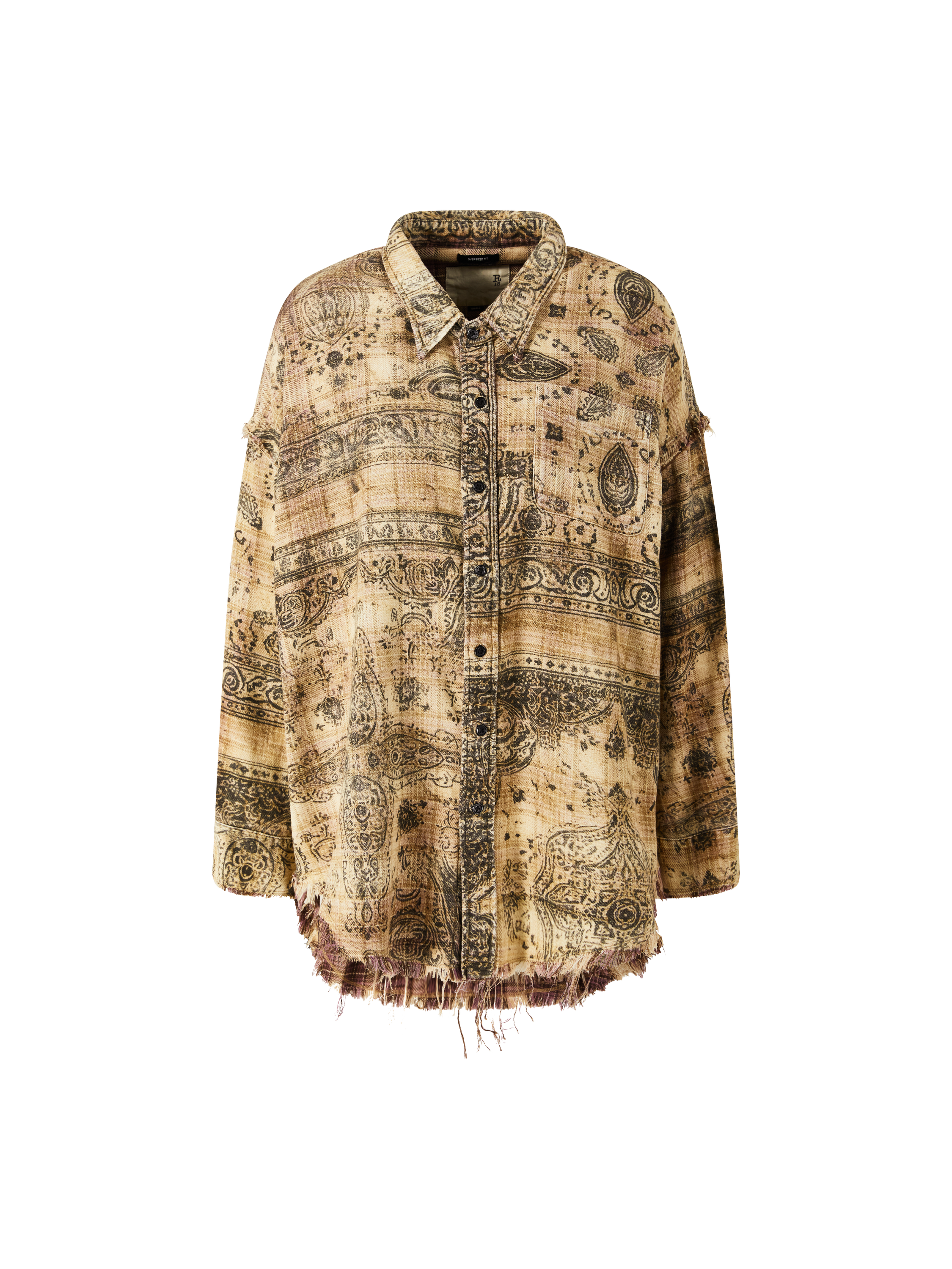 Hemd 'Shredded Seam' Grün