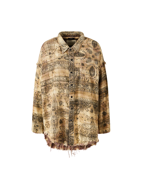 Hemd 'Shredded Seam' Grün