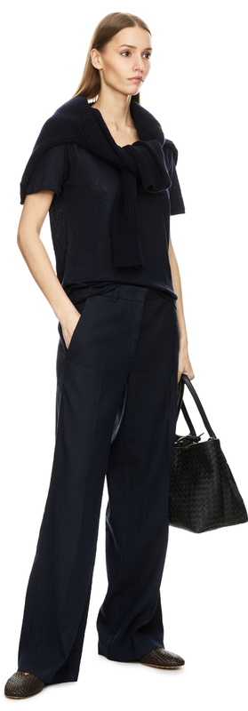 Leinenhose 'Mira' Marineblau