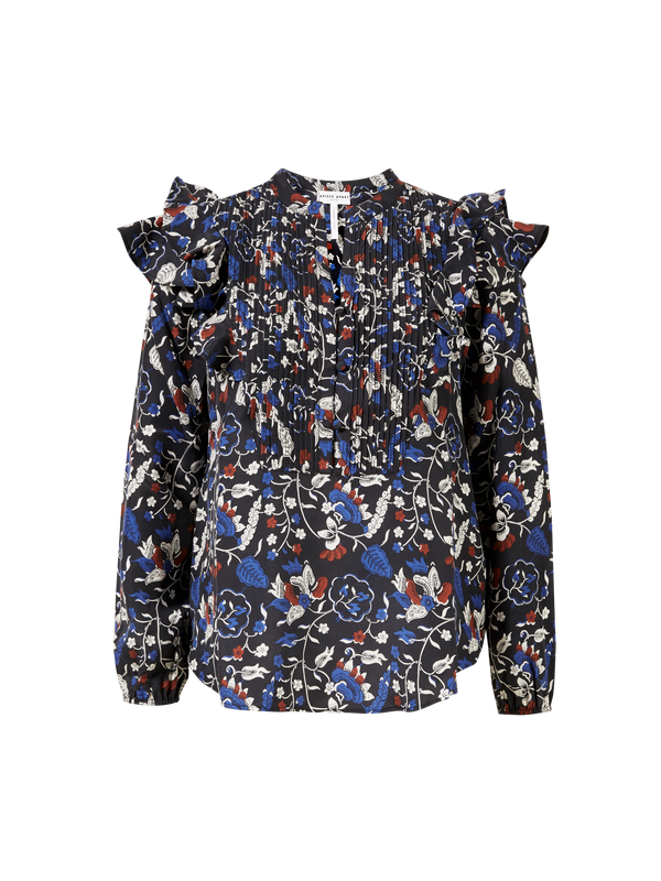 Seidenbluse mit floralem Print 'Jaya' Multi