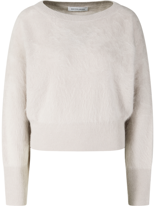 Gebürsteter Cashmere-Pullover 'Kenzie' Kitt