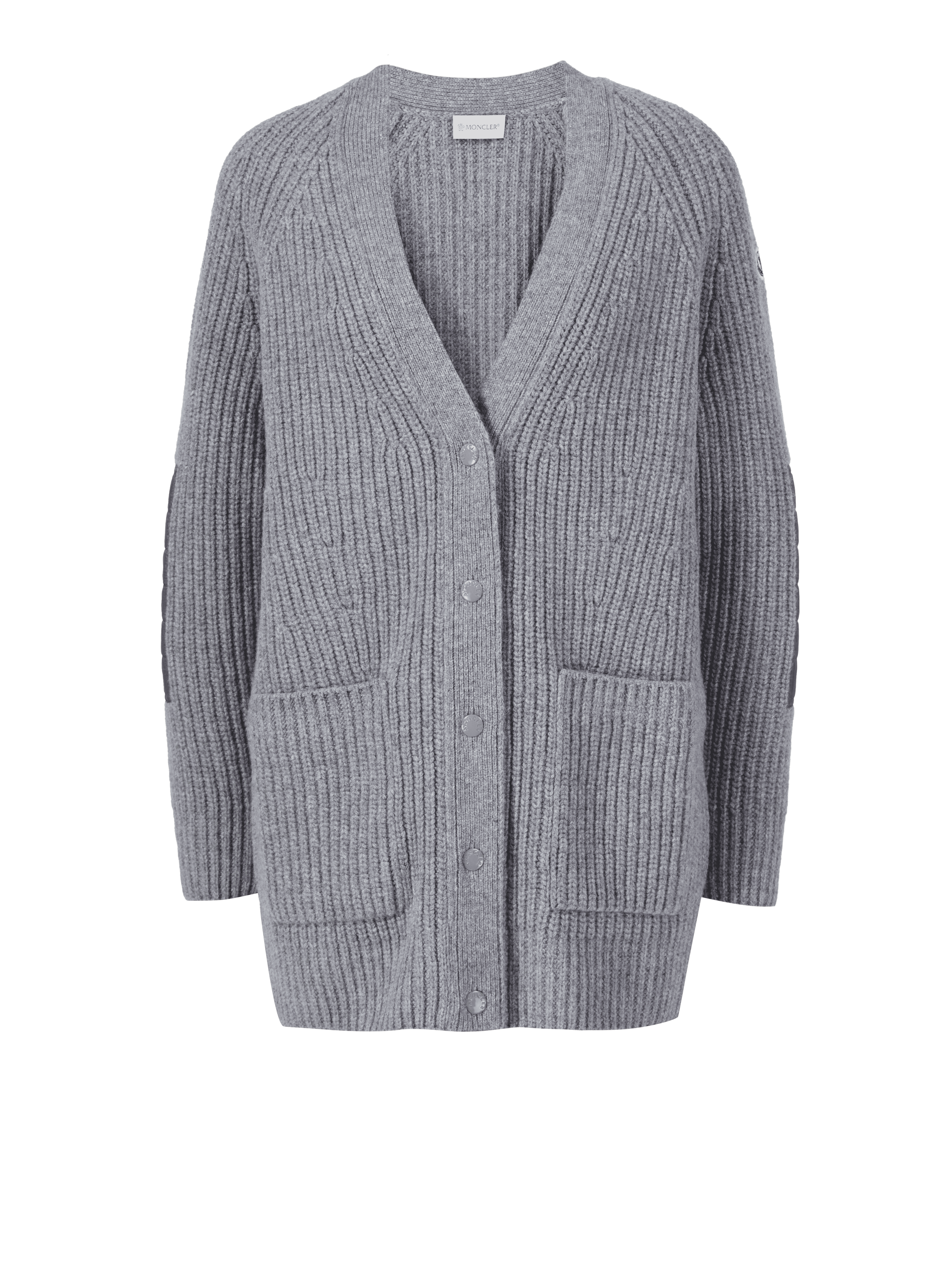 Wollstrickjacke Grau