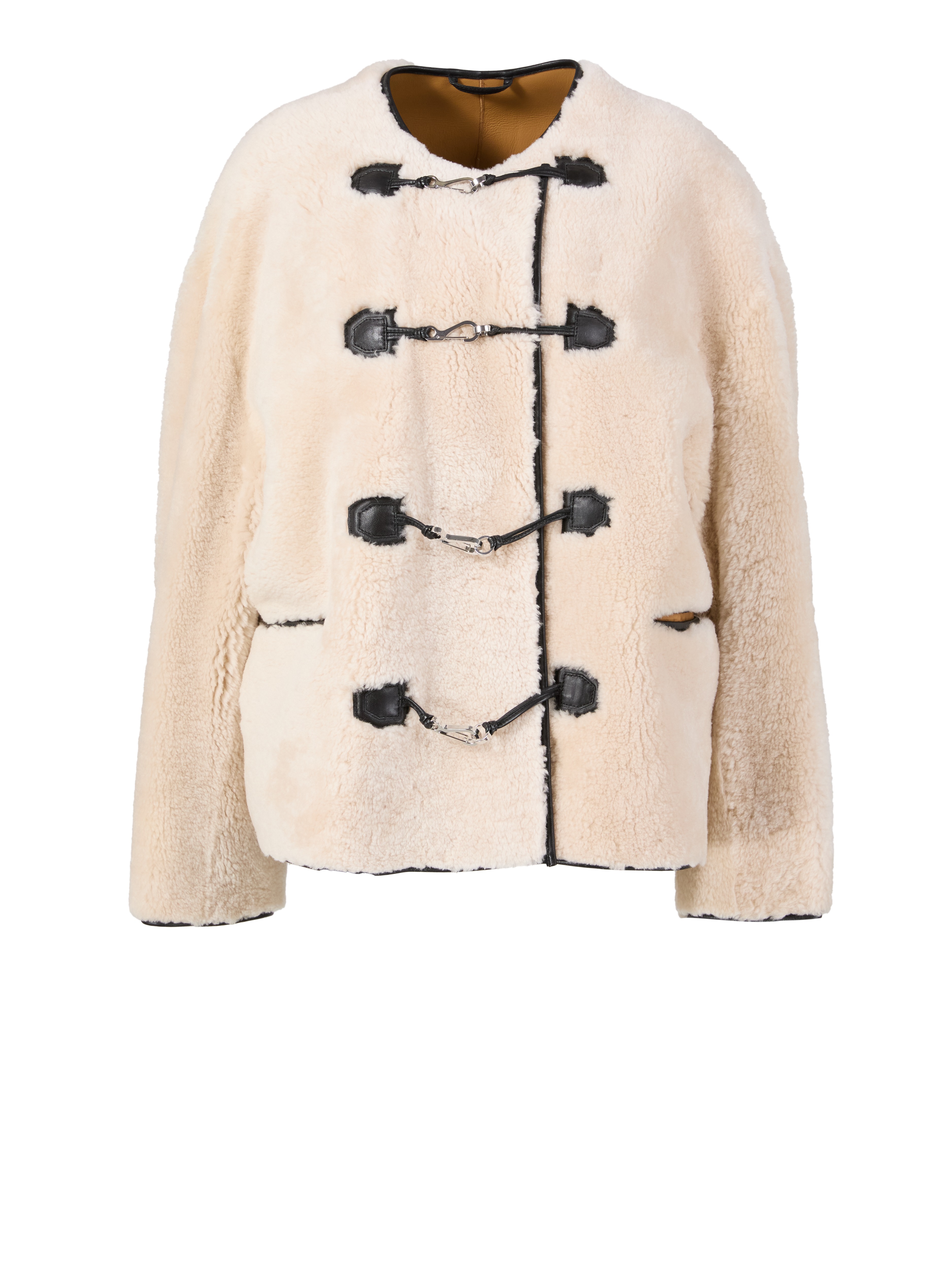 Lammfelljacke Beige