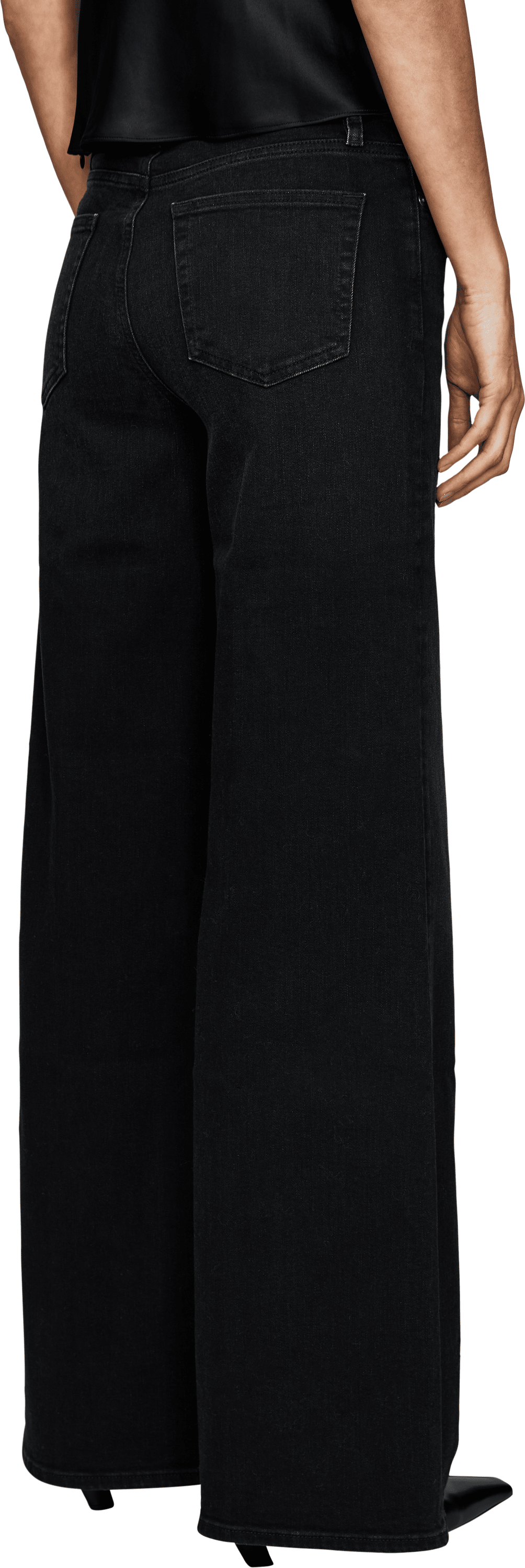 Frame Flared Jeans 'The Palace' Schwarz, Rückansicht – UNGER.DE