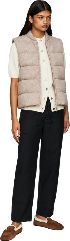 Cashmere-Weste mit Daunenfüllung Beige