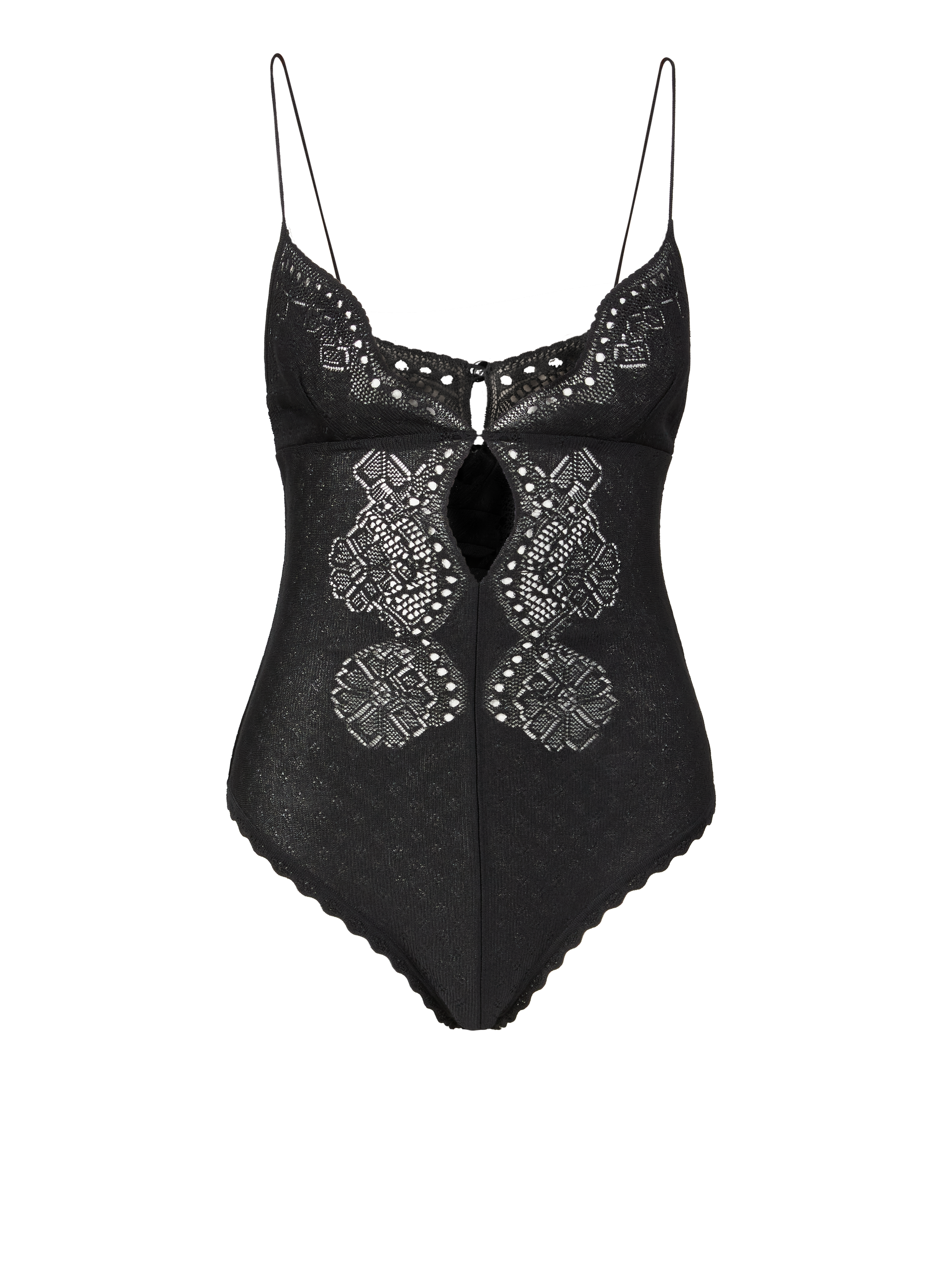 Lingerie Seidenbody Schwarz