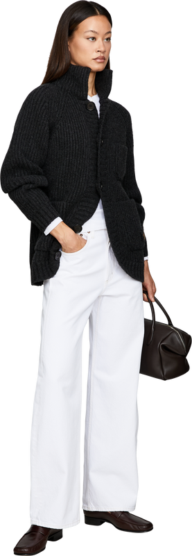 Cashmere-Strickjacke 'Michel' Anthrazit