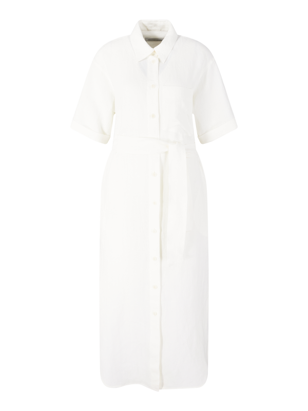 Hemdblusenkleid 'Santaluz' aus Leinen Bianco