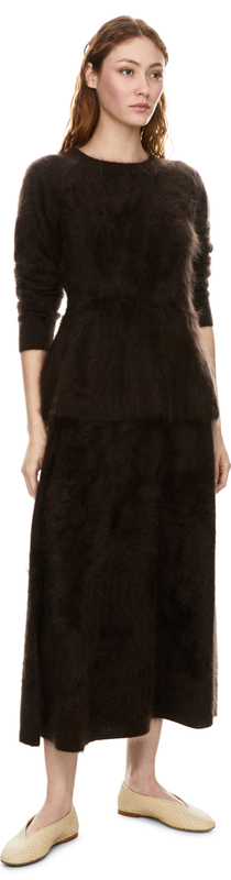 Gebürsteter Cashmere-Pullover 'Kaylin' Schokolade