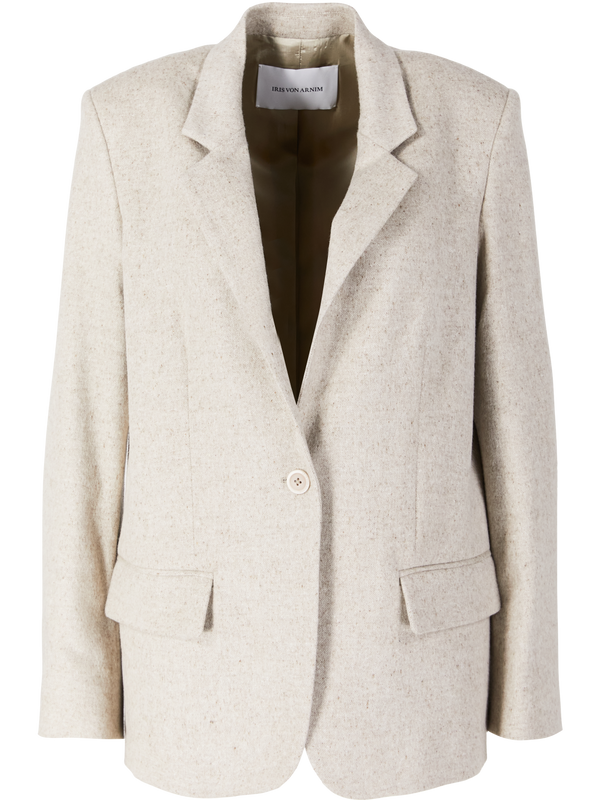 'Viviana' Alabaster wool and cashmere blazer