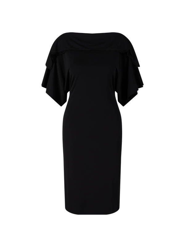 Midikleid aus Viscose Schwarz