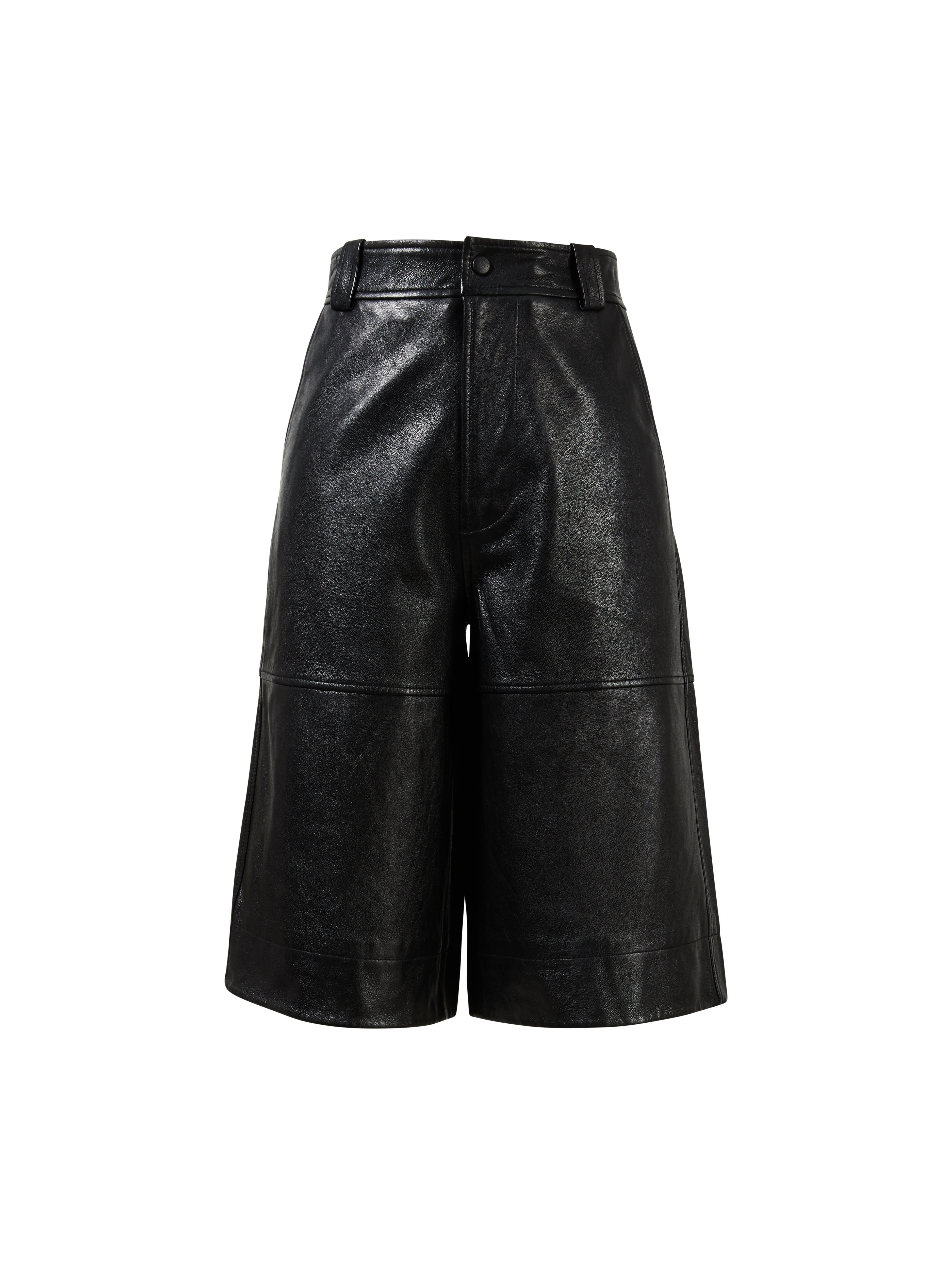 Leder-Culottes Schwarz